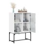 Armario auxiliar con puertas de vidrio blanco 69x37x100 cm de , Aparadores - Ref: Foro24-836546, Precio: 73,99 €, Descuento: %