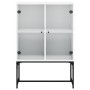 Armario auxiliar con puertas de vidrio blanco 69x37x100 cm de , Aparadores - Ref: Foro24-836546, Precio: 73,99 €, Descuento: %