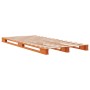 Solid wax brown pine wood pallet bed 90x200 cm by , Beds and slatted bases - Ref: Foro24-844452, Price: 117,93 €, Discount: %