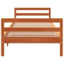 Estructura de cama madera maciza de pino marrón cera 80x200 cm de , Camas y somieres - Ref: Foro24-844486, Precio: 112,25 €, ...