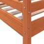 High bed solid wax brown pine wood 75x190 cm by , Beds and slatted bases - Ref: Foro24-844484, Price: 142,14 €, Discount: %