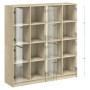 Oak Sonoma wood bookcase with doors 136x37x142 cm by , Bookcases and shelves - Ref: Foro24-3206519, Price: 254,99 €, Discount: %