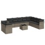 11-teiliges Gartensofa-Set und graue synthetische Rattankissen von , Gartensets - Ref: Foro24-3217870, Preis: 724,91 €, Rabat...