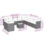 Set Gartensofas 12 Stück Kissen synthetisches Rattan schwarz von , Gartensets - Ref: Foro24-3217885, Preis: 728,81 €, Rabatt: %