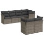 Set de sofás de jardín 7 piezas con cojines ratán PE gris de , Conjuntos de jardín - Ref: Foro24-3217900, Precio: 474,99 €, D...