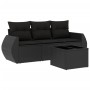 Set mit 4 Gartensofas mit Kissen Kunstrattan schwarz von , Gartensets - Ref: Foro24-3221064, Preis: 285,15 €, Rabatt: %