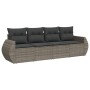 Set mit 4 Gartensofas und Kissen synthetisches Rattangrau von , Gartensets - Ref: Foro24-3221079, Preis: 282,49 €, Rabatt: %