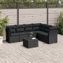 7-teiliges Garten-Essset und schwarze Kissen aus synthetischem Rattan von , Gartensets - Ref: Foro24-3249524, Preis: 444,70 €...