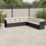 8-teiliges Gartensofa-Set und schwarze synthetische Rattankissen von , Gartensets - Ref: Foro24-3249615, Preis: 550,47 €, Rab...