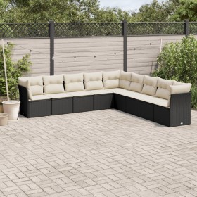 8-piece garden sofa set and black synthetic rattan cushions by , Garden sets - Ref: Foro24-3249615, Price: 550,47 €, Discount: %