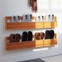 Shoe wall shelves 2 units pine wood brown 110x8.5x23.5 cm by , Shelves and shelves - Ref: Foro24-844490, Price: 55,14 €, Disc...