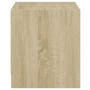 Bedside table with Sonoma oak glass door 35x37x42 cm by , Nightstands - Ref: Foro24-836347, Price: 40,17 €, Discount: %