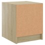 Bedside table with Sonoma oak glass door 35x37x42 cm by , Nightstands - Ref: Foro24-836347, Price: 40,17 €, Discount: %