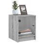 Bedside table with Sonoma gray glass door 35x37x42 cm by , Nightstands - Ref: Foro24-836353, Price: 37,99 €, Discount: %