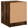 Mesita de noche con puerta de vidrio roble ahumado 35x37x42 cm de , Mesitas de noche - Ref: Foro24-836351, Precio: 35,84 €, D...