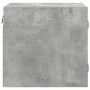 Bedside tables with glass doors, set of 2, in gray concrete, 35x37x35 cm. by , Nightstands - Ref: Foro24-836469, Price: 55,95...