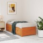 Wax brown solid pine wood sofa bed 90x200 cm by , Beds and slatted bases - Ref: Foro24-844478, Price: 210,99 €, Discount: %