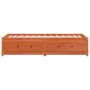 Wax brown solid pine wood sofa bed 90x200 cm by , Beds and slatted bases - Ref: Foro24-844478, Price: 210,99 €, Discount: %