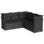 Set de muebles de jardín 5 pzas y cojines ratán sintético negro de , Conjuntos de jardín - Ref: Foro24-3249454, Precio: 346,9...