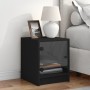 Black glass bedside table 35x37x42 cm by , Nightstands - Ref: Foro24-836345, Price: 37,99 €, Discount: %