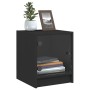 Mesita de noche con puerta de vidrio negro 35x37x42 cm de , Mesitas de noche - Ref: Foro24-836345, Precio: 37,99 €, Descuento: %