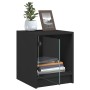 Black glass bedside table 35x37x42 cm by , Nightstands - Ref: Foro24-836345, Price: 37,99 €, Discount: %