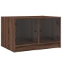 Mesa de centro con puertas de vidrio marrón roble 68x50x42 cm de , Mesas de centro - Ref: Foro24-836370, Precio: 68,06 €, Des...