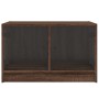 Mesa de centro con puertas de vidrio marrón roble 68x50x42 cm de , Mesas de centro - Ref: Foro24-836370, Precio: 68,06 €, Des...