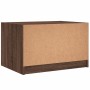 Mesa de centro con puertas de vidrio marrón roble 68x50x42 cm de , Mesas de centro - Ref: Foro24-836370, Precio: 68,06 €, Des...