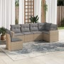 Gartensofa-Set mit Kissen, 6-teilig, beiges synthetisches Rattan von , Gartensets - Ref: Foro24-3219019, Preis: 408,62 €, Rab...