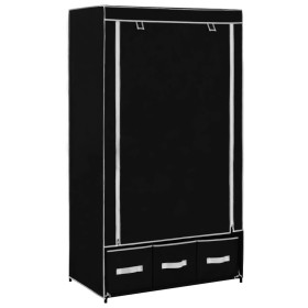 Kleiderschrank aus schwarzem Stoff, 87 x 49 x 159 cm von vidaXL, Kleiderschränke - Ref: Foro24-282457, Preis: 50,46 €, Rabatt: %