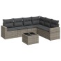 7-teiliges Gartensofa-Set mit grauen PE-Rattan-Kissen von , Gartensets - Ref: Foro24-3219010, Preis: 475,07 €, Rabatt: %