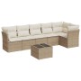 7-piece garden sofa set and beige synthetic rattan cushions by , Garden sets - Ref: Foro24-3217668, Price: 527,80 €, Discount: %