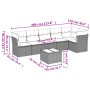 7-teiliges Gartensofa-Set und beige synthetische Rattankissen von , Gartensets - Ref: Foro24-3217668, Preis: 527,80 €, Rabatt: %