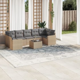 Gartensofa-Set mit beigen Kissen 8 Stück PE-Rattan von , Modulare Sofas für den Außenbereich - Ref: Foro24-3251076, Preis: 60...