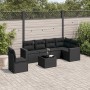 7-piece garden dining set with black synthetic rattan cushions by , Modular outdoor sofas - Ref: Foro24-3251372, Price: 480,6...