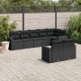 Set aus 8-teiligen Gartensofas und Kissen Kunstrattan schwarz von , Modulare Sofas für den Außenbereich - Ref: Foro24-3251552...