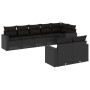 Set aus 8-teiligen Gartensofas und Kissen Kunstrattan schwarz von , Modulare Sofas für den Außenbereich - Ref: Foro24-3251552...