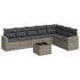 Garden sofa set 8 pieces and gray synthetic rattan cushions by , Garden sets - Ref: Foro24-3219050, Price: 533,74 €, Discount: %