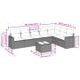 Set mit 8 Gartensofas und Kissen synthetisches Rattangrau von , Gartensets - Ref: Foro24-3219050, Preis: 541,67 €, Rabatt: %