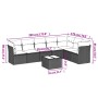 Set aus 8-teiligen Gartensofas und Kissen Kunstrattan schwarz von , Gartensets - Ref: Foro24-3217745, Preis: 486,69 €, Rabatt: %