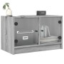 Mueble de TV con puertas de vidrio gris Sonoma 68x37x42 cm de , Muebles TV - Ref: Foro24-836362, Precio: 65,22 €, Descuento: %