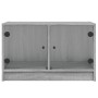 Mueble de TV con puertas de vidrio gris Sonoma 68x37x42 cm de , Muebles TV - Ref: Foro24-836362, Precio: 65,22 €, Descuento: %