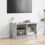 TV stand with gray concrete glass doors 68x37x42 cm by , TV Furniture - Ref: Foro24-836360, Price: 56,76 €, Discount: %