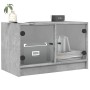 TV stand with gray concrete glass doors 68x37x42 cm by , TV Furniture - Ref: Foro24-836360, Price: 56,76 €, Discount: %