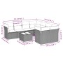 Set aus 8-teiligen Gartensofas und Kissen Kunstrattan schwarz von , Gartensets - Ref: Foro24-3249155, Preis: 564,28 €, Rabatt: %