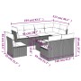 Set aus 8-teiligen Gartensofas und Kissen Kunstrattan schwarz von , Gartensets - Ref: Foro24-3217766, Preis: 563,01 €, Rabatt: %