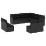 Gartensofagarnitur 11-teilig mit schwarzen Kissen aus synthetischem Rattan von , Gartensets - Ref: Foro24-3217815, Preis: 655...