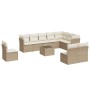 Set de sofás de jardín 11pzas con cojines ratán sintético beige de , Conjuntos de jardín - Ref: Foro24-3217808, Precio: 797,5...