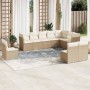 Set Gartensofas mit beigen Kissen 10 Stück synthetisches Rattan von , Gartensets - Ref: Foro24-3217798, Preis: 726,69 €, Raba...